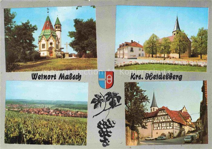 Malsch Wiesloch Heidelberg Kirchen Panorama Fachwerkhaeuser