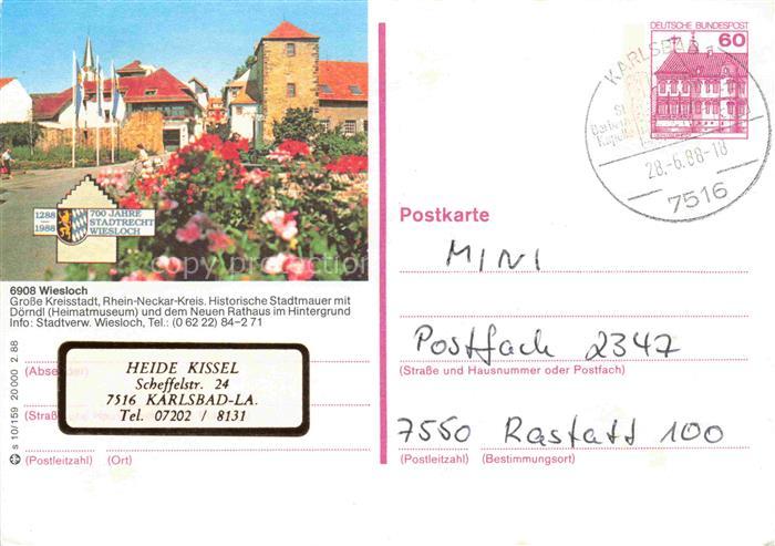 Wiesloch Historische Stadtauer Doerndl und Neuem Rathaus