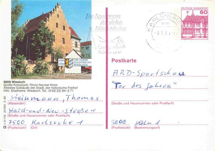 Wiesloch aeltestes Gebaeude der Stadt