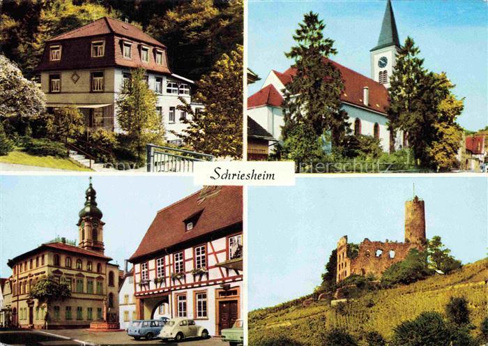 Schriesheim Kurhaus Scheid Kirche Rathaus Strahlenburg