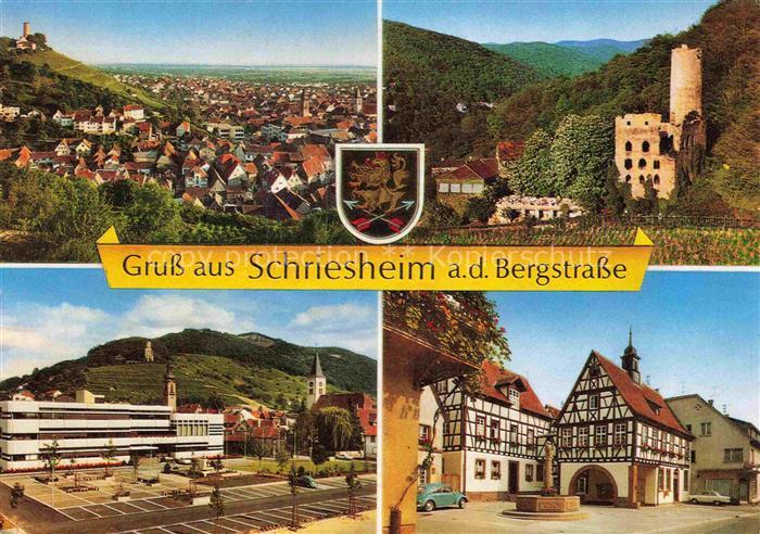 Schriesheim Panorama Strahlenburg Altes Rathaus