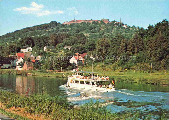 Neckargemuend Neckarpartie mit Feste Dilsberg