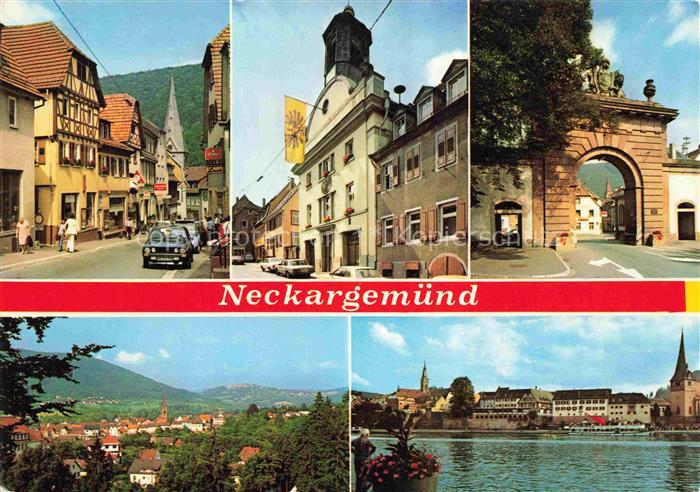 Neckargemuend Strassen Tor Panorama Neckarpartie