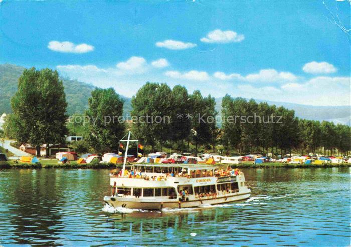 Neckargemuend Campingplatz Fahrgastschiff Neckarpartie