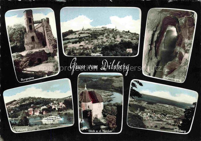 Dilsberg Neckar Neckargemuend Heidelberg BW Burgruine Dilsberg Brunnengang Panor