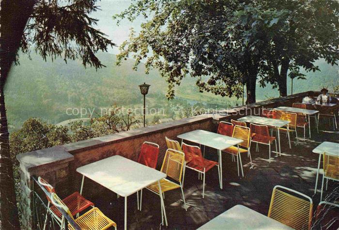 Dilsberg Neckar Neckargemuend Heidelberg BW Hoehengasthof Schoene Aussicht Terra