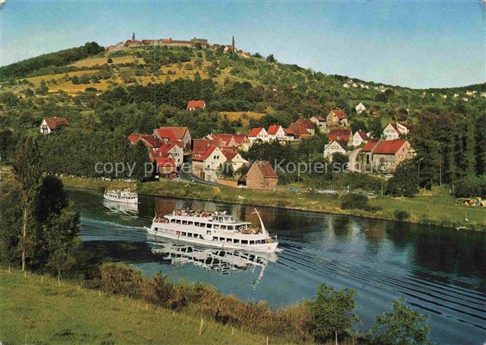 Rainbach Neckargemuend Neckarpartie Fahrgastschiff Waibels Gasthaus Neckartal