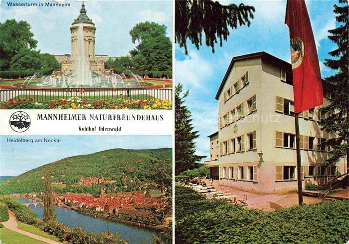 Kohlhof Heidelberg Wasserturm Mannheimer Naturfreundehaus Neckarpartie Gasthof