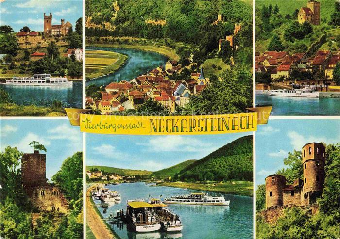 Neckarsteinach Neckarpartien Vorderburg Hinterburg Mittelburg Schwalbennest