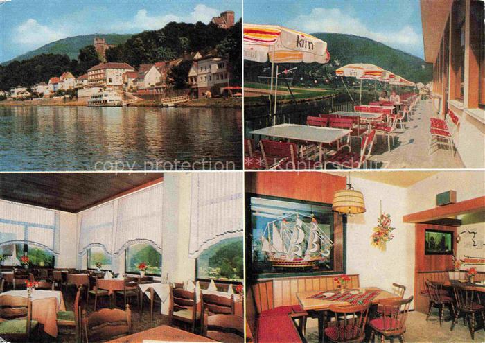 Neckarsteinach Hotel Restaurant Schiff Terrasse Gastraeume Nekarpartie