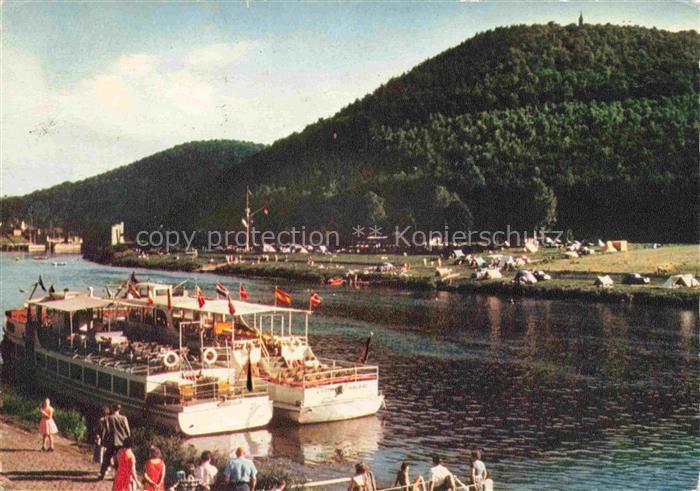 Neckarstadt Neckarpartie Schiffsanlegestelle