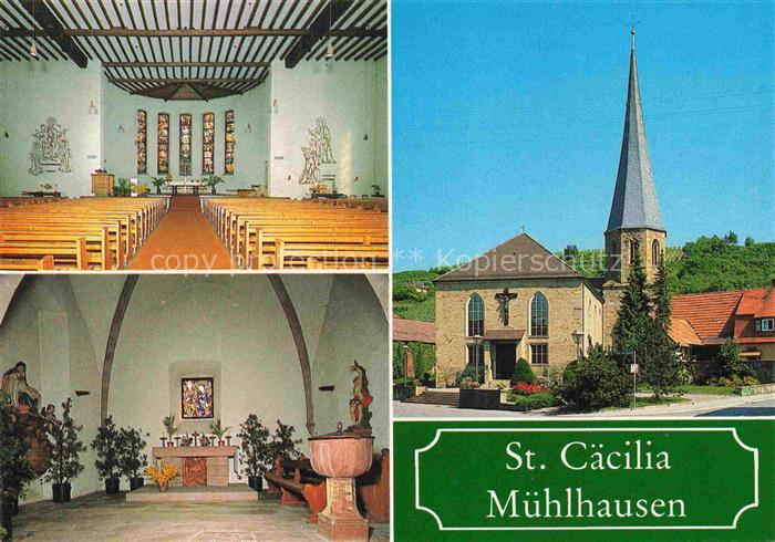 Muehlhausen Heidelberg Kraichgau Kath Pfarrkirche St Caecilia Inneres
