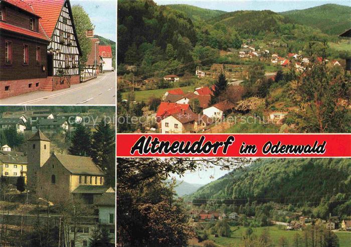 Altneudorf Schoenau Heidelberg BW Strassenpartie Kirche Panorama