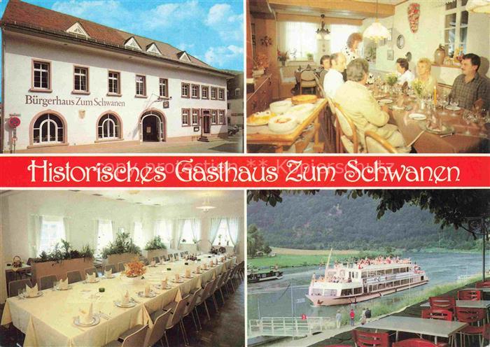 Neckarsteinach Buergerhaus Zum Schwanen Gastraeume Neckarpartie