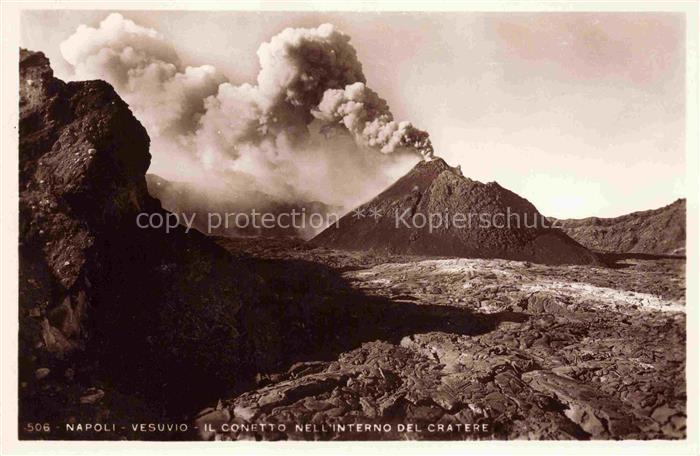 NAPOLI Neapel Naples IT Vesuvio il conetto nell interno del cratere