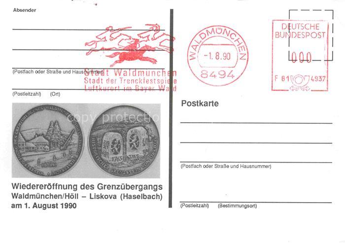 Waldmuenchen Cham Bayern Wiedereroeffnung des Grenzuebergangs Waldmuenchen Lisko