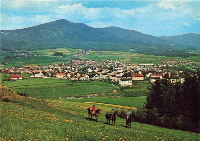 Koetzting Bad Bayern Panorama mit Kaitersberg Bayerischer Wald Ausritt