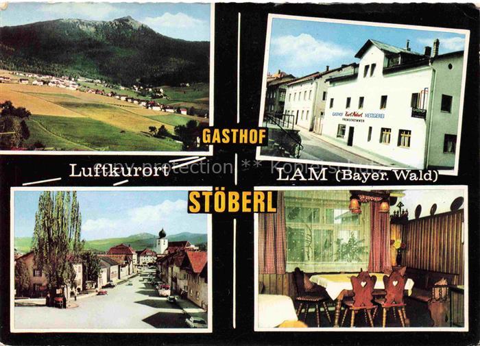 Lam Oberpfalz Panorama Ortsansichten Gasthof Stoeberl Gaststube