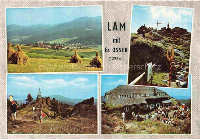 Lam Oberpfalz Landschaftspanorama Grosser Osser Gipfelkrez Bergrestaurant Sonnen