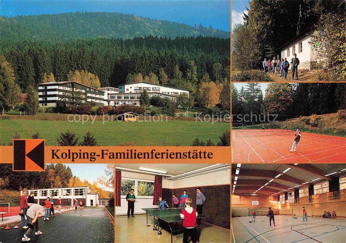 Lambach Lam Bayern Kolping Familienferienstaette Wandern Tennis Sporthalle Tisch
