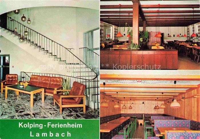 Lambach Lam Bayern Kolping Ferienheim Treppenaufgang Restaurant