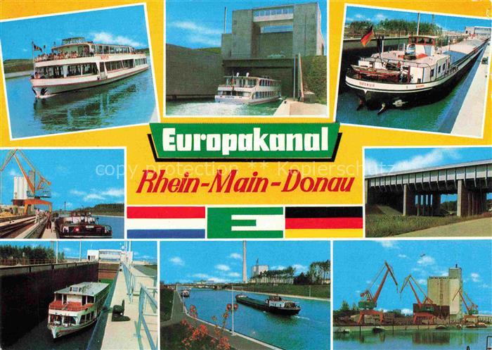 FueRTH  Bayern Europakanal Rhein-Main-Donau Fahrgastschiffe Frachtkahn Kran