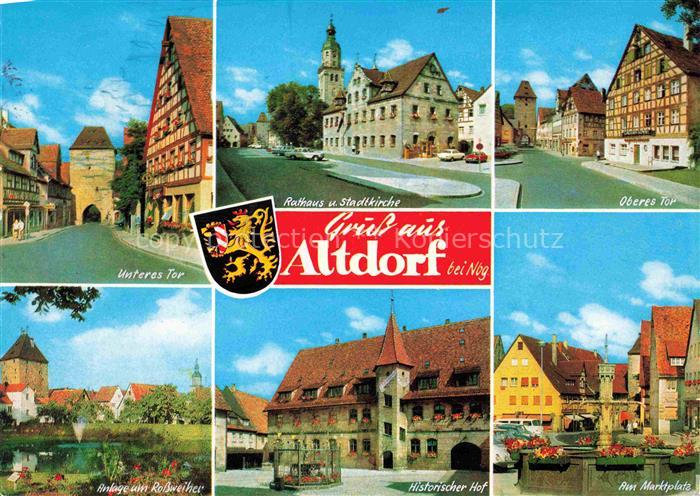 Altdorf Nuernberg Stadttor Rathaus Kirche Parkanlagen Rossweiher Historischer Ho