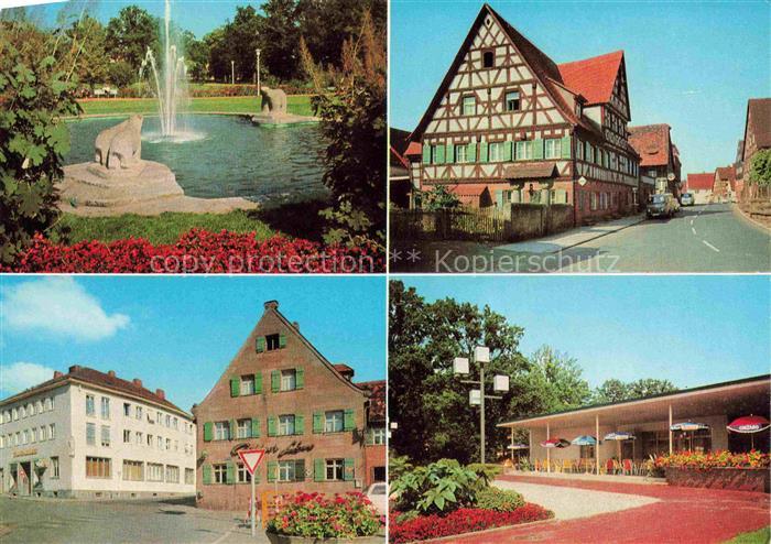 Zirndorf  Mittelfranken Bayern Am Pressleinshaus Park Fachwerkhaus Gasthaus Rest