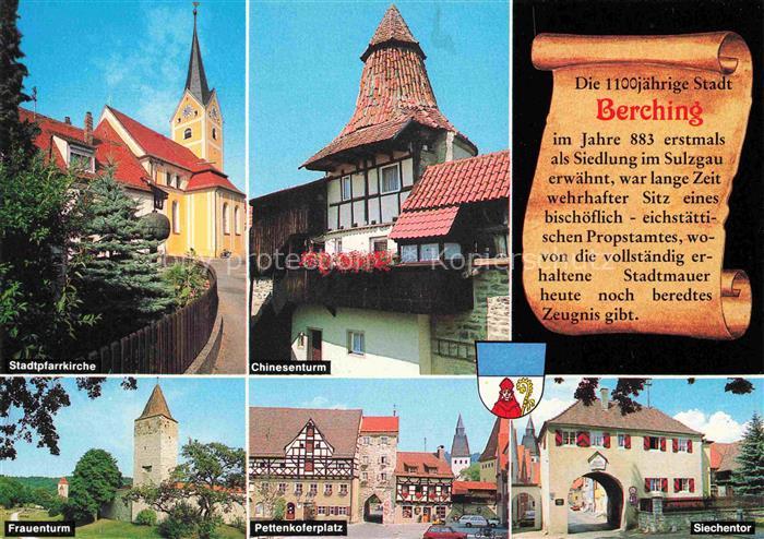 Berching Kirche Chinesenturm Frauenturm Pettenkoferplatz Altstadt Siechentor His