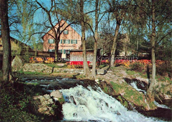 Donaustauf Gaststaette Hammermuehle Wirtsgarten Wasserfall