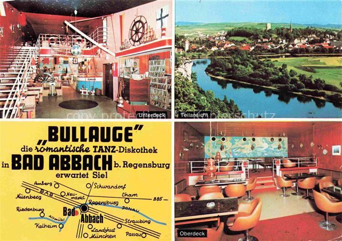 Bad Abbach Tanz-Diskothek Bullauge mit Hafenbar und Weinkeller Panorama Donau
