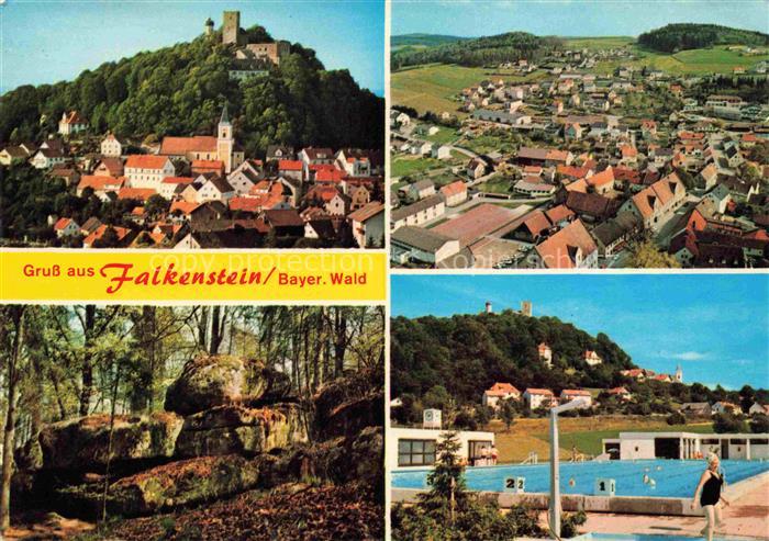 Falkenstein Bayerischer Wald Regen Panorama Luftkurort Burg Freibad Waldpartie F