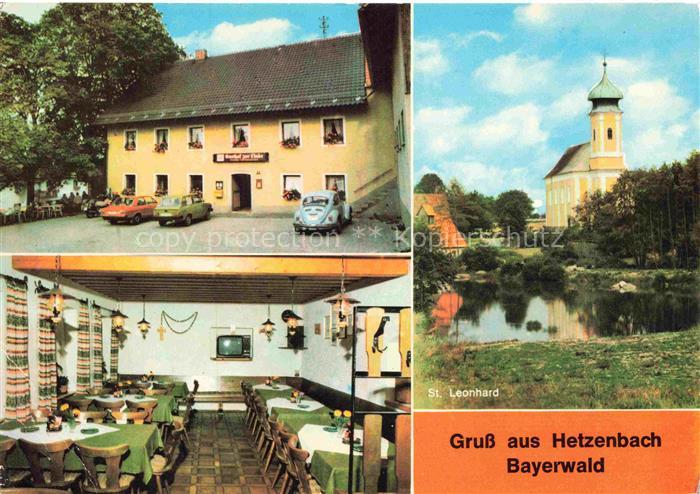 Hetzenbach Gasthof zur Linde Gastraum St. Leonhard Wallfahrtskirche