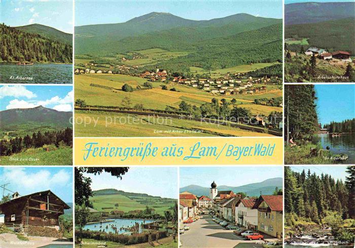 Lam Oberpfalz Panorama Blick gegen Arber See Arberschutzhaus Osser Waldlerhaus F