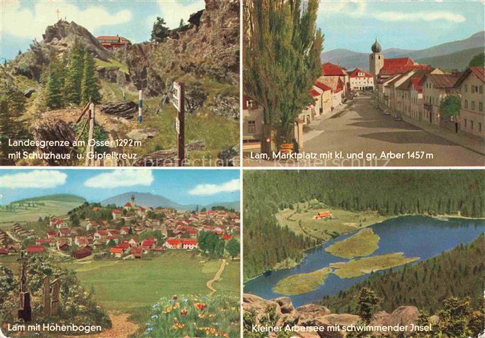 Lam Oberpfalz Marktplatz Arber See Landesgrenze am Osser Schutzhaus Blick gegen