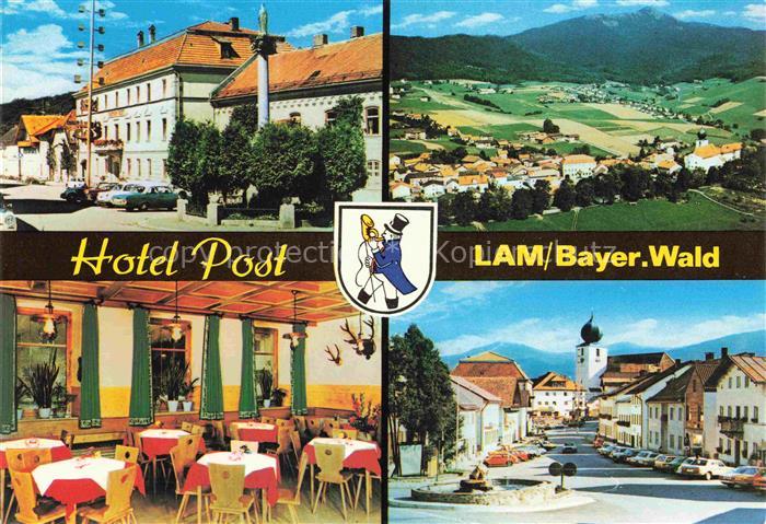 Lam Oberpfalz Panorama Luftkurort Bayerischer Wald Ortszentrum Kirche Hotel Post