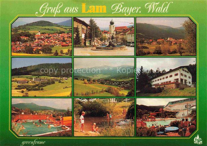 Lam Oberpfalz Panorama Luftkurort Bayerischer Wald Freibad Marktplatz Kirche