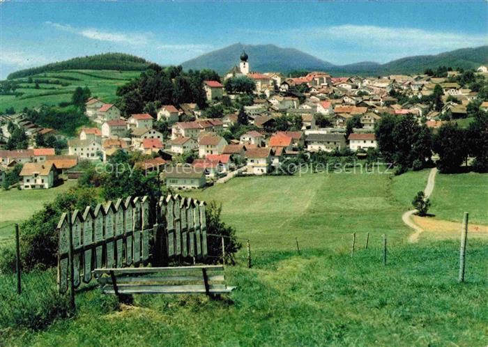 Lam Oberpfalz Ortsansicht mit Kirche Totenbretter
