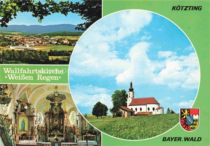 Koetzting Bad Bayern Panorama Wallfahrtskirche Weissen Regen Innenansicht