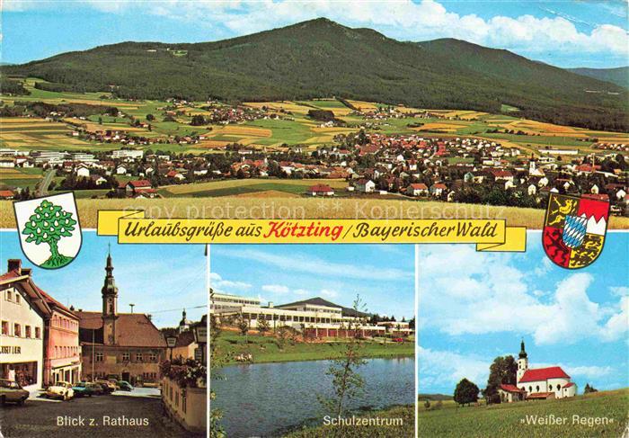 Koetzting Bad Bayern Panorama Bayerischer Wald Rathaus Schulzentrum Wallfahrtsk