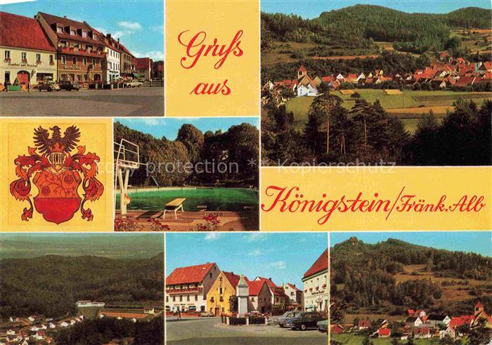 Koenigstein Oberpfalz Teilansichten Panorama Fraenkische Alb Freibad