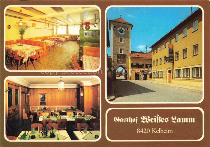 Kelheim Donau Gasthof Weisses Lamm Restaurant Stadttor Turm