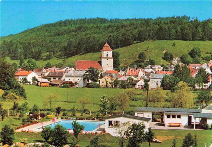 Breitenbrunn Oberpfalz Neumarkt Ortsansicht mit Kirche Freibad