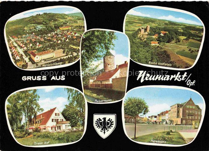 NEUMARKT  Oberpfalz Bayern Luftaufnahmen Mariahilfberg Ruine Wolfstein Pulvertur