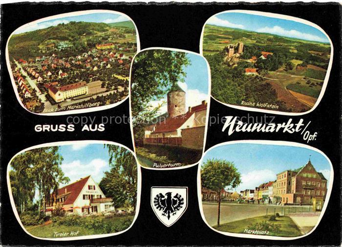 NEUMARKT  Oberpfalz Bayern Luftaufnahmen Mariahilfberg Ruine Wolfstein Pulvertur