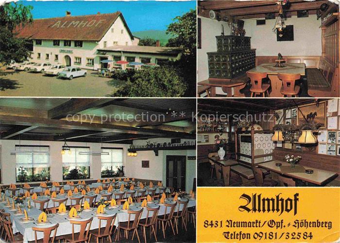 NEUMARKT  Oberpfalz Bayern Café Pension Almhof Gastraum Stammtisch