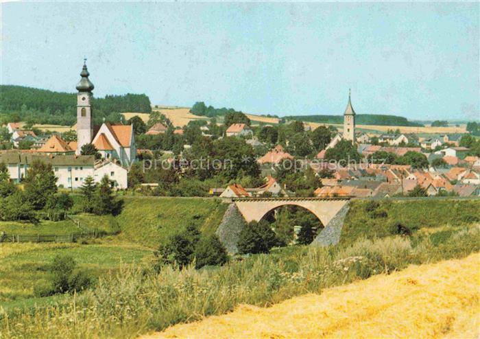 Floss Panorama Ansicht mit Kirchen
