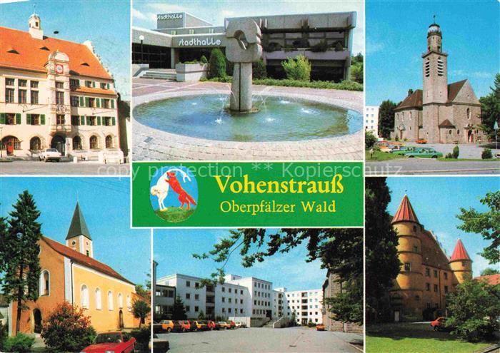 Vohenstrauss Bayern Motive Ortszentrum Stadthalle Brunnen Kirche Schloss