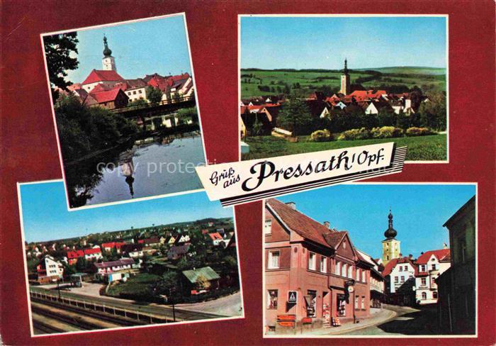 Pressath Ortsansicht mit Kirche Panorama