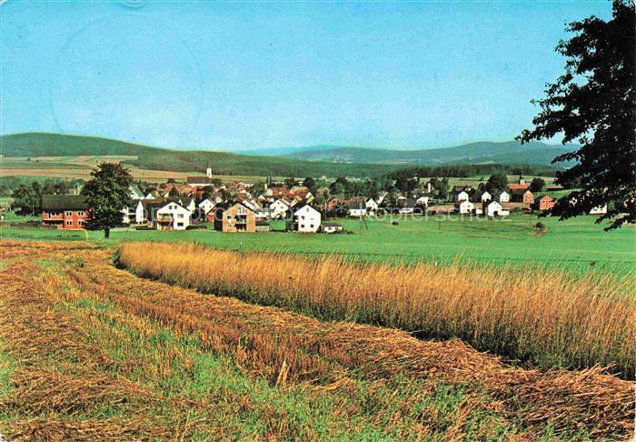 Moosbach  Oberpfalz Panorama Blick ueber die Felder Landschaft Oberpfaelzer Wald